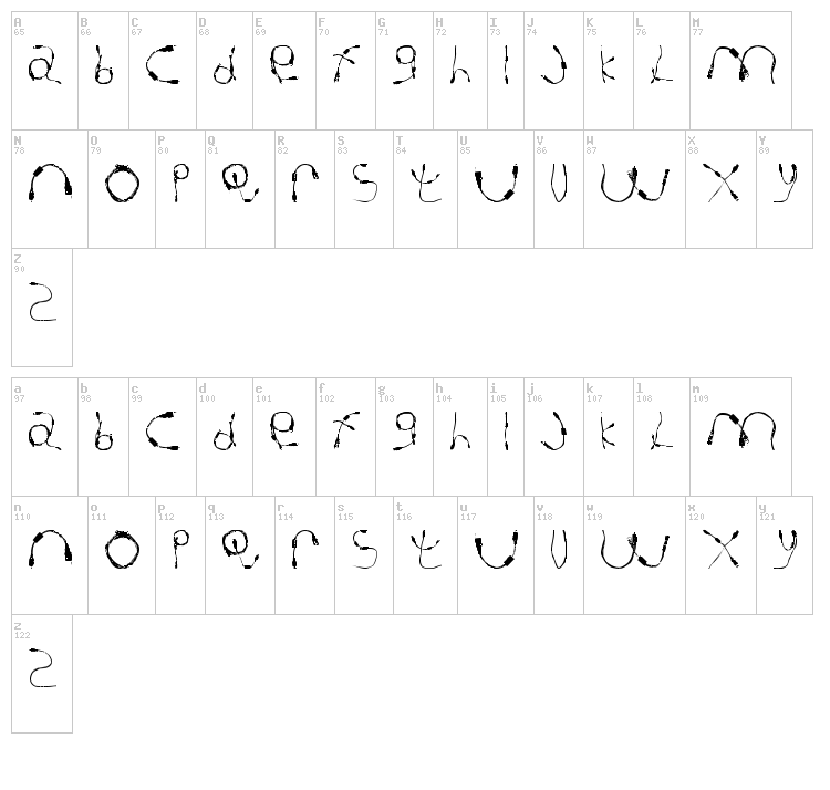 Cable Guy font map